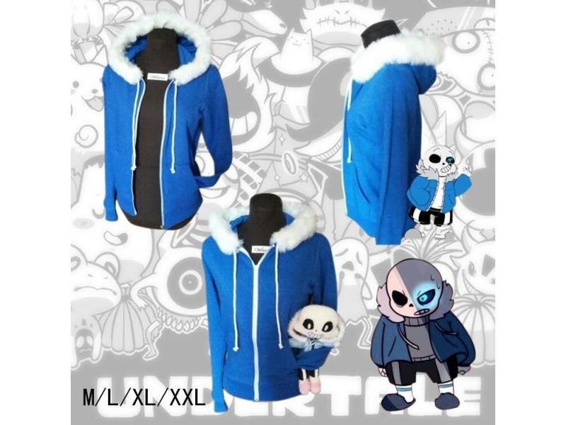 Undertale Sans Papyrus Hoodie Coat Cosplay Costume Warm Zipper Winner Carousel 1