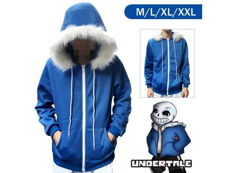Undertale Sans Papyrus Hoodie Coat Cosplay Costume Warm Zipper Winner Carousel 2