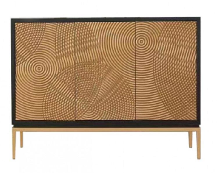 Ezzie Sideboard /Buffet - Gold 3 door W120 *40% OFF* Last Stocks Carousel 1