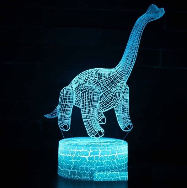 Dinosaur 3D Night Lamp LED Light, Power By USB, 7 Changeable color Carousel 1