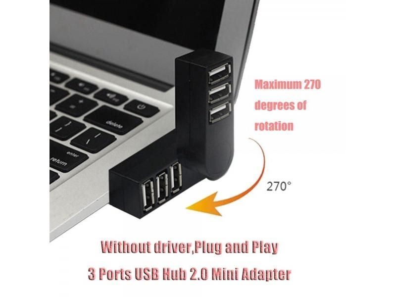 Mini 3.0 Port Multiple HUB Adapter Multi USB HUB Splitter For MacBook Air Pro Carousel 2