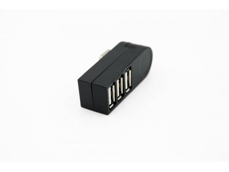 Mini 3 PORT USB 2.0 Rotate HUB Adapter For PC Laptop Desktop Expansion Carousel 1
