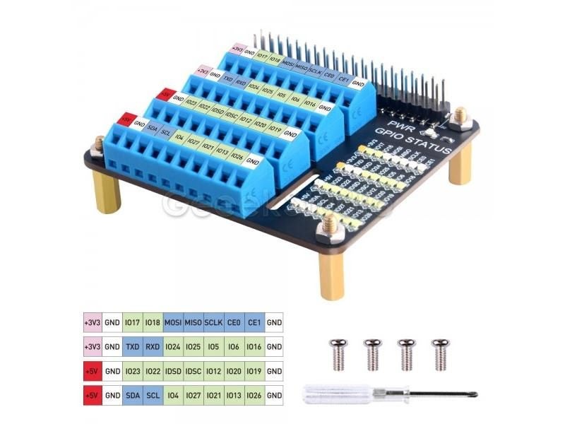 Raspberry Pi Gpio Expansion Extension Board Screw Terminal Hat For Raspberry Pi Carousel 1
