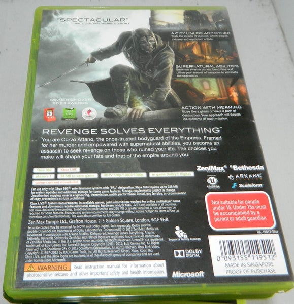 XBOX360 - DISHONORED Carousel 2