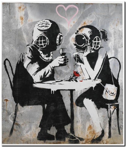 ON SALE FREE SHIPPING - 1 Piece Canvas Art Print - Banksy Art Carousel 1