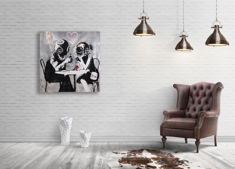 ON SALE FREE SHIPPING - 1 Piece Canvas Art Print - Banksy Art Carousel 2