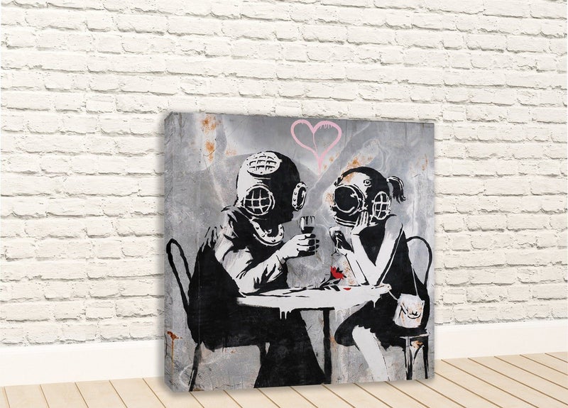 ON SALE FREE SHIPPING - 1 Piece Canvas Art Print - Banksy Art Carousel 3