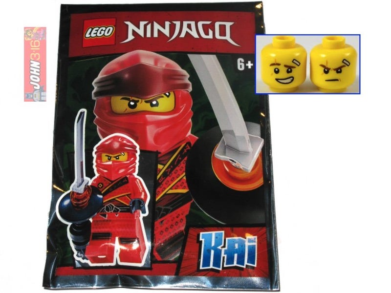 AWESOME NINJAGO LEGO FOIL PACK SET - KAI + BONUS ITEMS Carousel 1