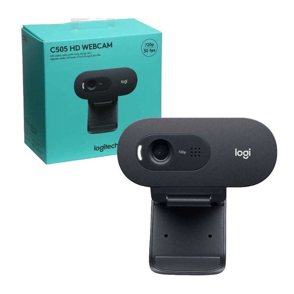 Logitech C505 Webcam HD 720p Web Cam with Long Range 60° Microphone w/ 2M Cable Carousel 1