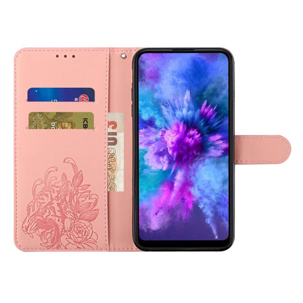 Iphone air embossed PU leather wallet case floral & tiger rosegold Carousel 6