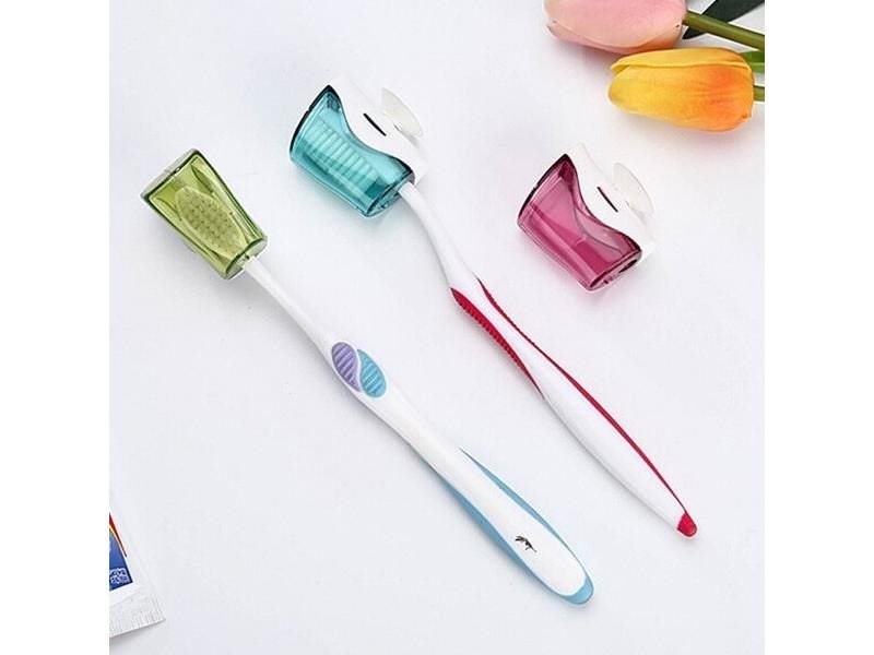 3 Piece/Set Wall Mounted Heavy Duty Suction Cup Antibacterial Toothbrush Holder Carousel 2