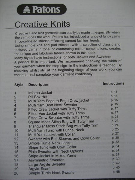 PATONS 8ply WOMENS 20 Knitting PATTERNs Carousel 2