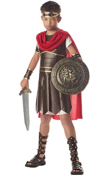HERCULES GREEK ROMAN WARRIOR GOD CHILD BOYS FANCY DRESS HALLOWEEN COSTUME Carousel 1