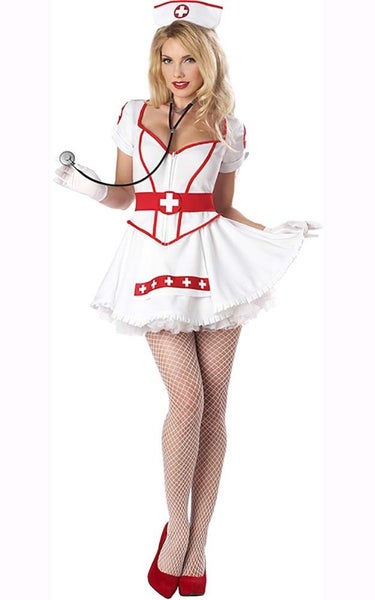 SEXY NURSE HEART BREAKER ADULT WOMENS FANCY DRESS HOSPITAL COSTUME Carousel 1