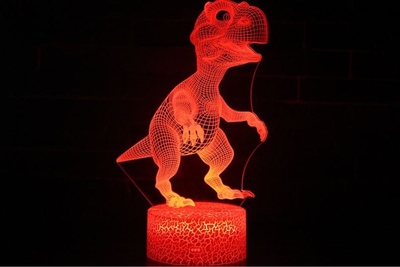 Dinosaur 3D LED Night Light, Power By USB, 7 Changeable colors Carousel 2
