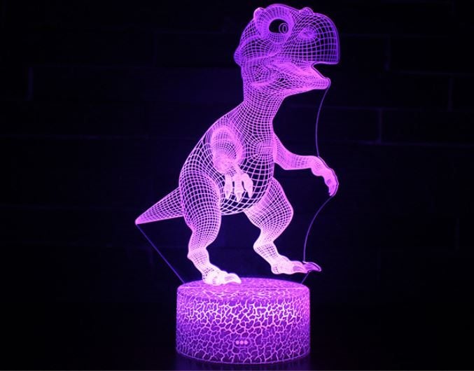 Dinosaur 3D LED Night Light, Power By USB, 7 Changeable colors Carousel 5