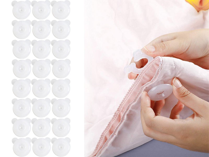 24Pcs Plastic Quilt Cover Clips Pins Quilt Cover Fixing Clip Tool Carousel 1