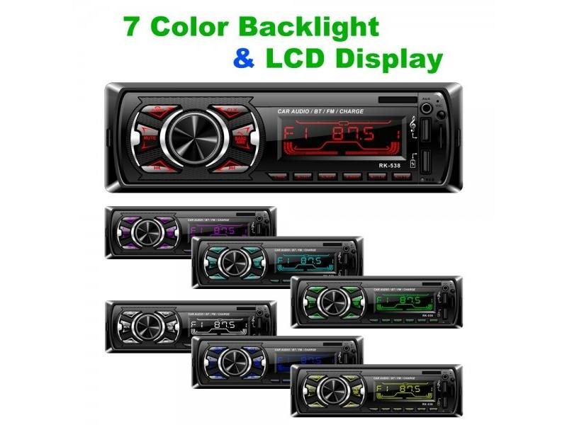 LaBo Car Radio Stereo Player Bluetooth Phone AUX-IN MP3 FM/USB/1 Din/SWC Carousel 1