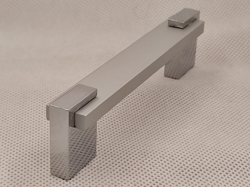 Rectangular Silver/Chrome Cabinet Door and Drawer Bar Handle - 256mm Carousel 1