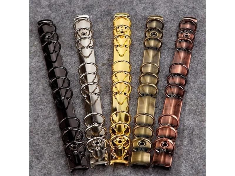A4 B5 A5 A6 DIY Metal Spiral Binder Clip Stainless Steel Clip Ring Carousel 1