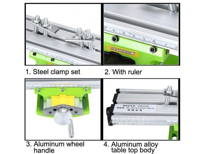 AMYAMY Compound Cross Table Adjustable X-Y Axis Milling Table Worktable For Carousel 2
