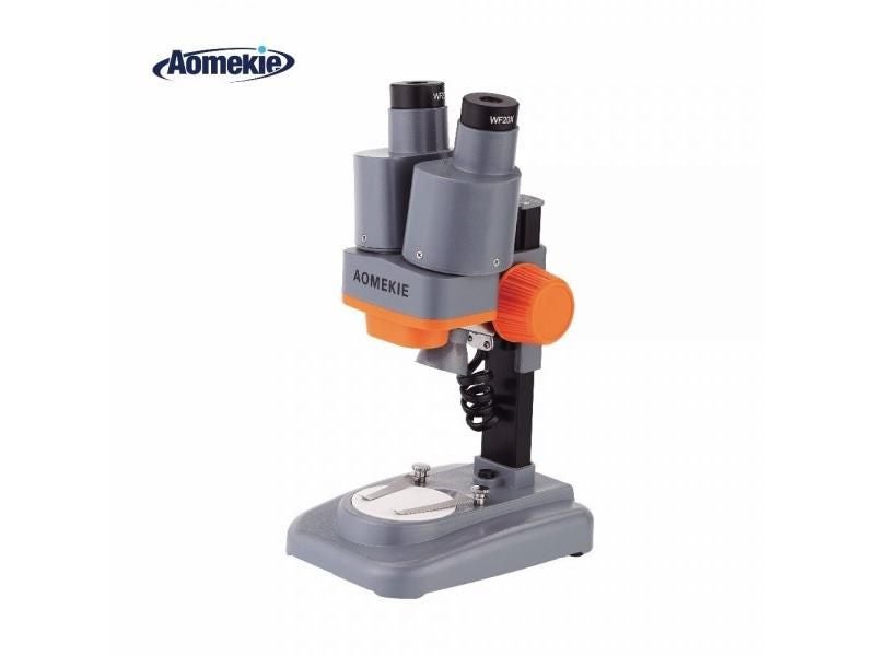 AOMEKIE 40X Binocular Stereo Microscope Top LED PCB Solder Mineral Specimen Carousel 1