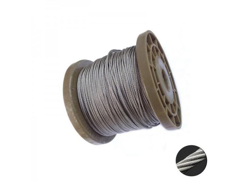 5 Meters Steel Bare Wire Rope Lifting Cable 304 Stainless Steel Clothesline 2mm Carousel 1