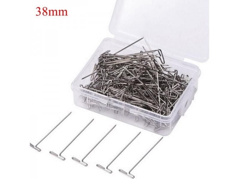 50Pcs T Pins For Wig Making Blocking Knitting Crafts 2 Sizes Carousel 1