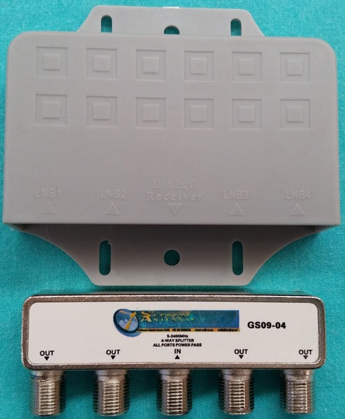 Splitter 4way F Power Divider Satellite Carousel 1