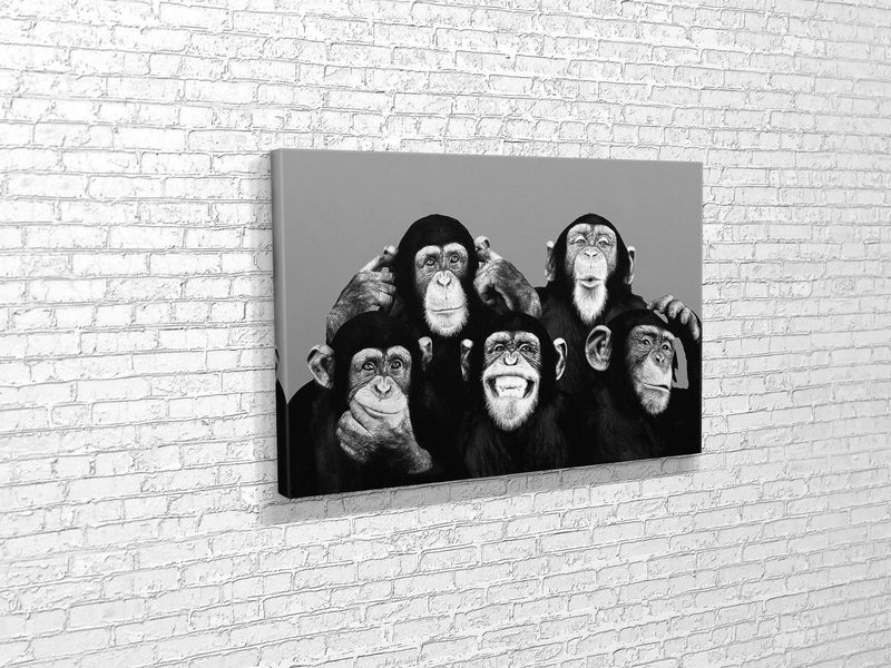 Free Shipping Canvas Art - Banksy Art - Happy Monkey Carousel 2
