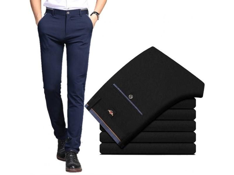 Men's Suit Pants Spring Summer Business Office Elastic Wrinkle Resistant Big Carousel 2