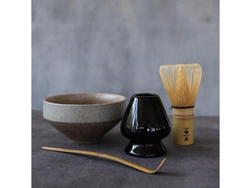 Ceramic Matcha Gift Set With 4 Pcs/Set Including Bowls And Whisk Holders Carousel 1