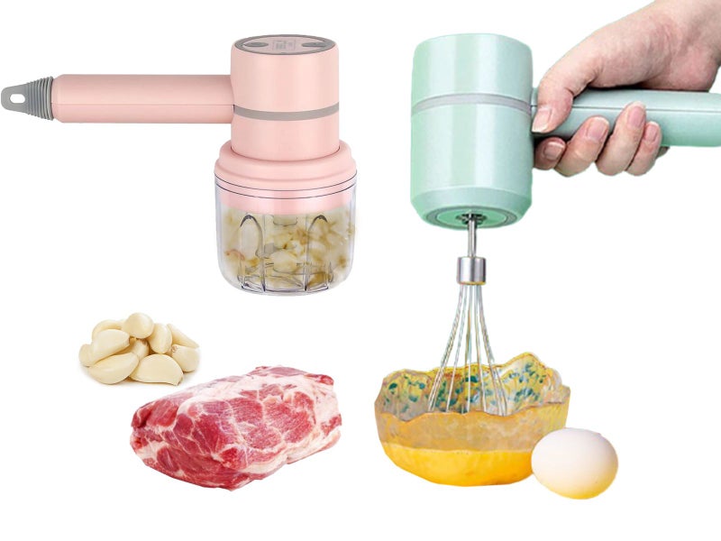 3 In 1 Food Blender Electric Gralic Chopper Egg Cream Beater Cordless Hand Mixer Carousel 1