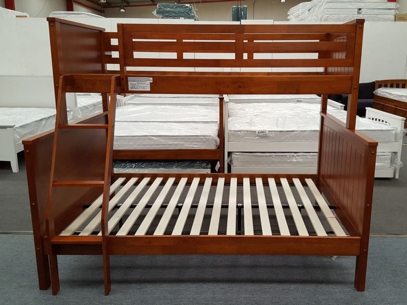 Emily Double Bunk Bed Solid Hardwood Antique Oak Colour Malaysian Made Carousel 2