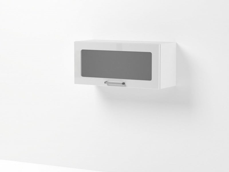 Clear Glass Wall Cabinet 700mm wide Carousel 1