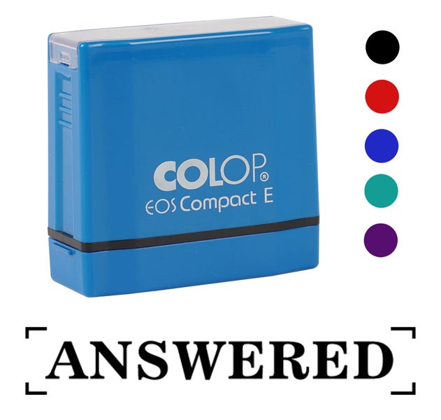 Printtoo Answered Self Inking Rubber Stamp Pre-Inked Office Stamp- Home Office Carousel 2