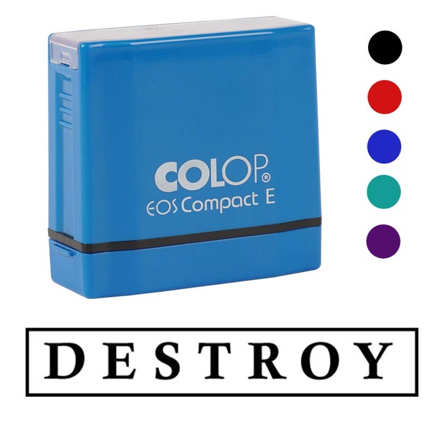 Printtoo Destroy Self Inking Rubber Stamp Pre-Inked Office Stamp- Home Office Carousel 2