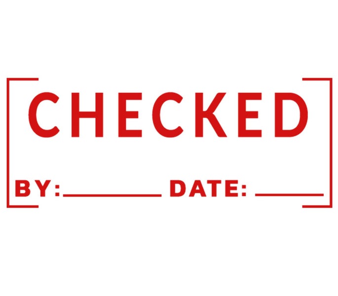 Printtoo Checked By Date Self Inking Rubber Stamp Pre-Inked Office Stamp- Home Carousel 1