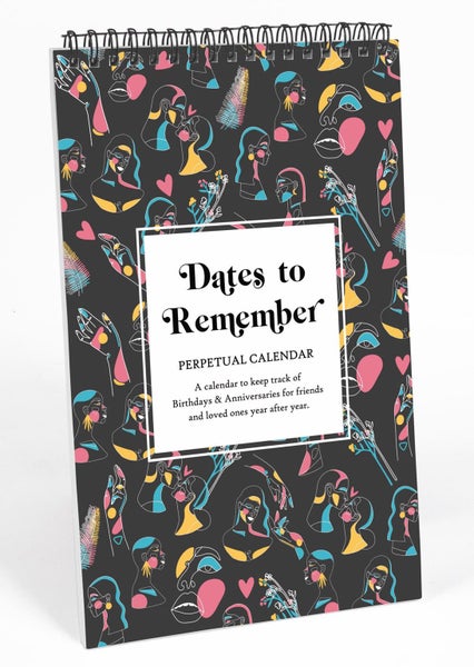 Inkdotpot Abstract Perpetual Calendar, Important Dates to Remember- 6x9 Monthly Carousel 1