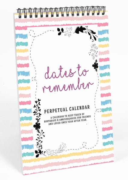 Inkdotpot Abstract Perpetual Calendar, Important Dates to Remember- 6x9 Monthly Carousel 1