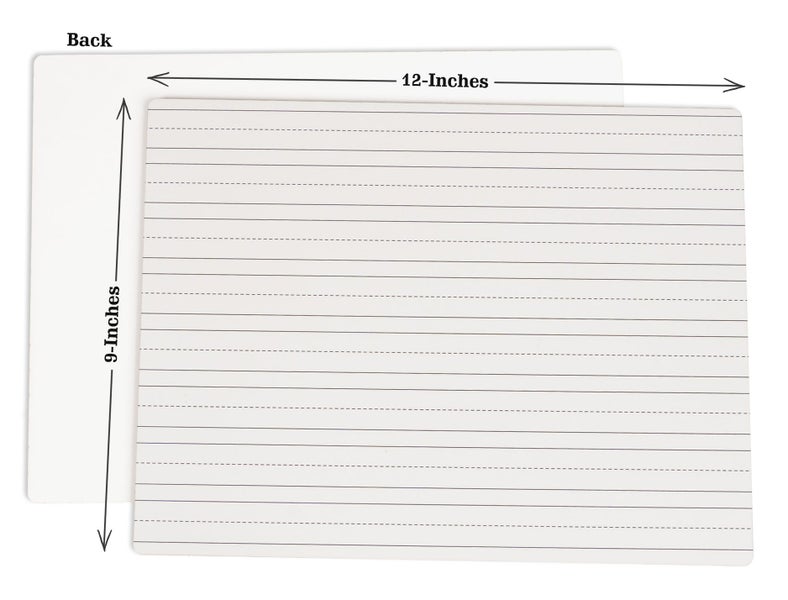 Inkdotpot Dry Erase Board For Kids 9 x 12 Double Sided Lined/ Blank Dry Erase Carousel 2