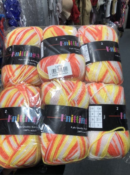 *6 ball* acrylic multi-colour Knitting yarn/8Ply/5533-028 Carousel 1