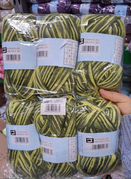*6 balls* acrylic multi-colour Knitting yarn/8Ply/ 5533-203 Carousel 1
