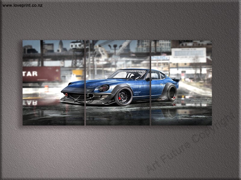 ON SALE FREE SHIPPING - 3 Piece Canvas Art Print - NISSAN Fairlady Z Carousel 1