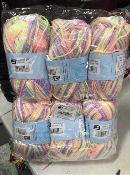 *6 balls Acrylic multi-colour Knitting yarn/8Ply/5533-B45 Carousel 1
