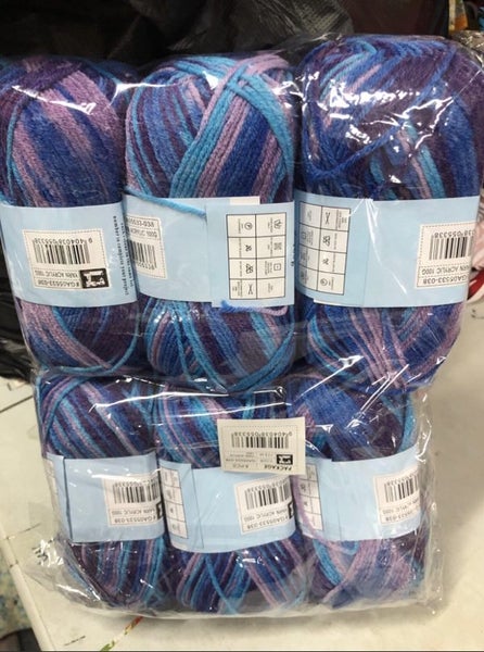 *6 ball* Acrylic multi-colour knitting yarn/8Ply/5533-038 Carousel 2