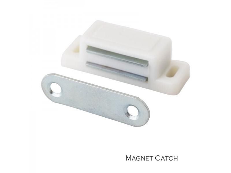 Cupboard Kitchen Furniture Magnetic Cabinet Door Latch Closures White Plastic Carousel 1