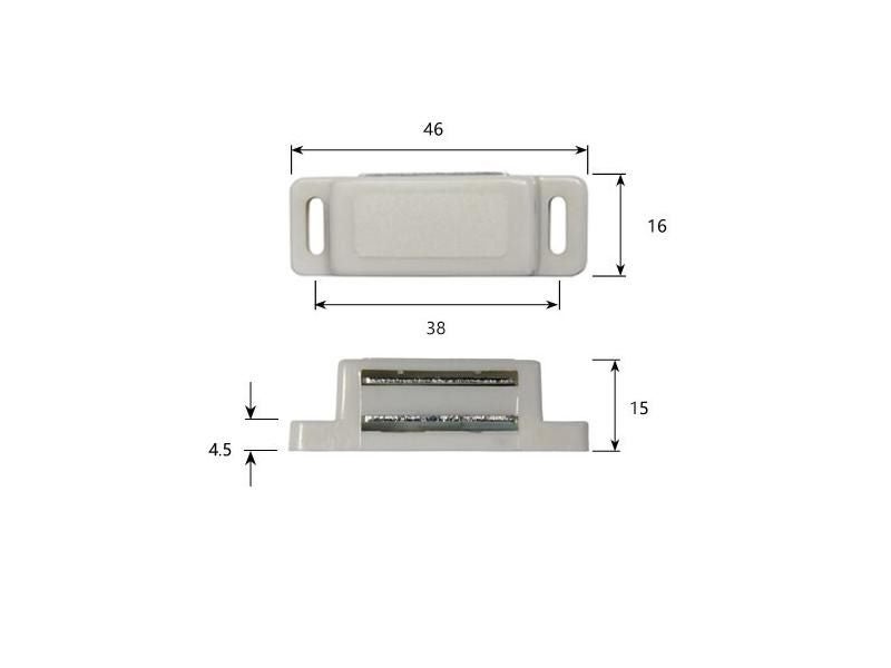 Cupboard Kitchen Furniture Magnetic Cabinet Door Latch Closures White Plastic Carousel 2
