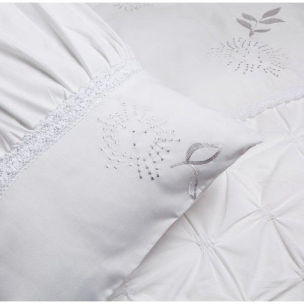 STANDARD Pillowcase - Felicity White by Logan & Mason *CLEARANCE PRICE* Carousel 1