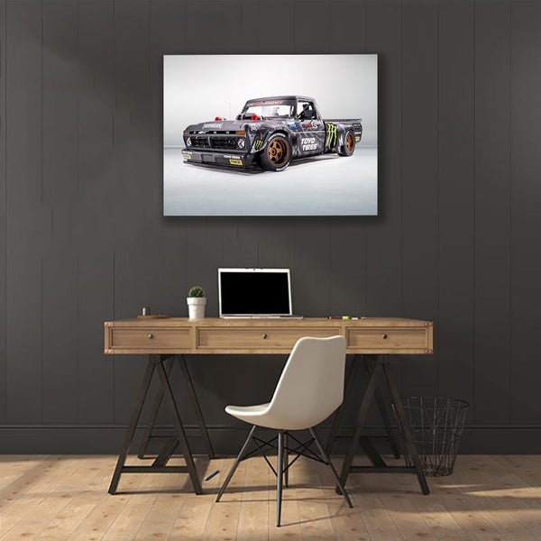 ON SALE FREE SHIPPING - 1 Piece Canvas Art Print - Ken Block - Ford Carousel 2